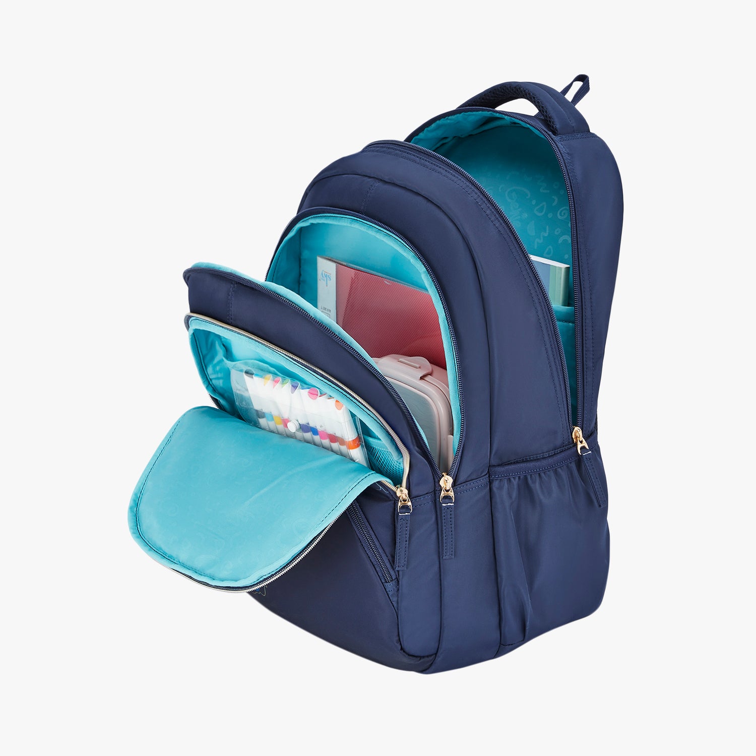 Gleam 36L Navy Blue Laptop Backpack With Raincover