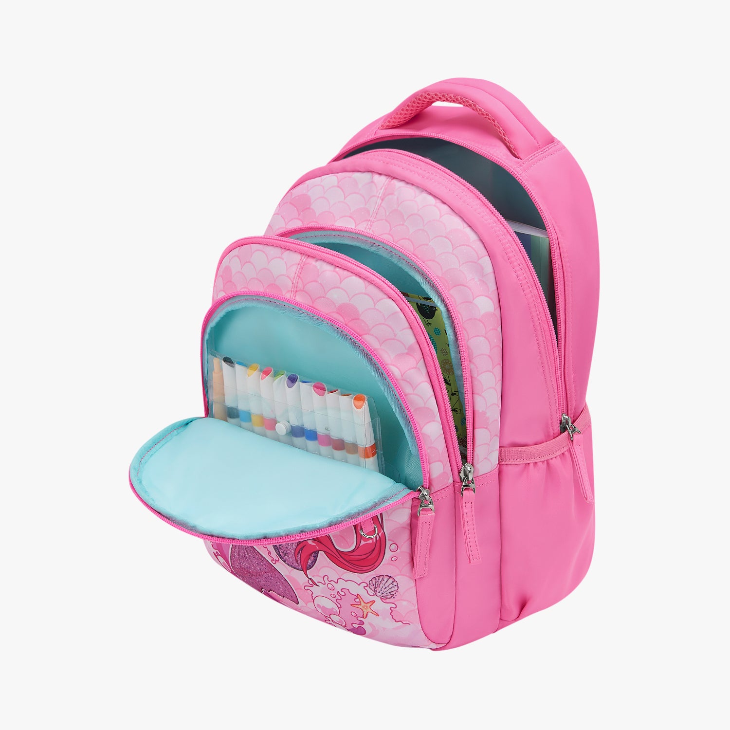 Mermaid Small Backpack for Kids - Pink