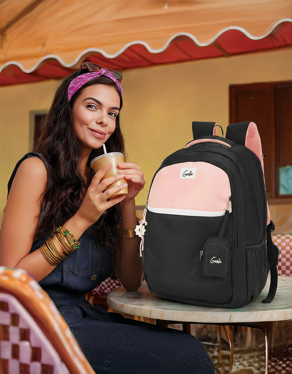 Twist 40L Laptop Backpack With Raincover - Black