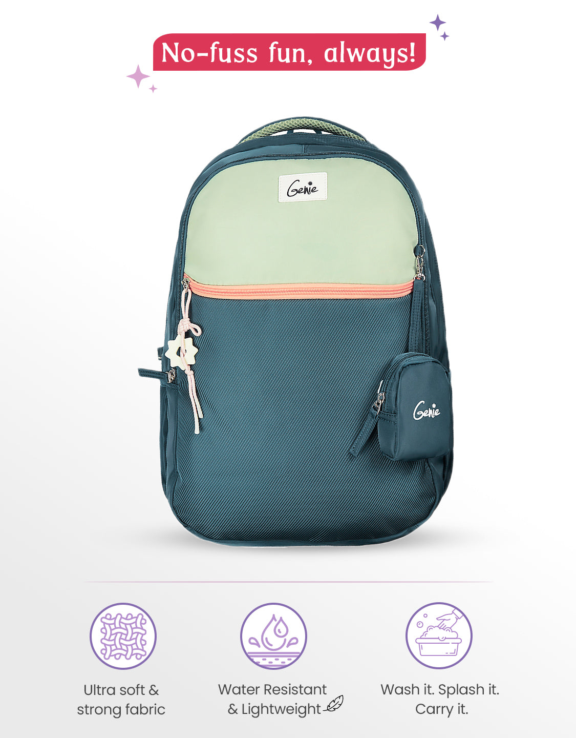 Buy Genie Twist 40L Dark Green Laptop Backpack Online