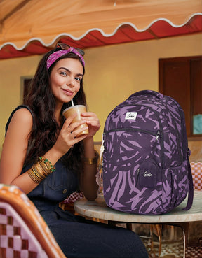 Velora 40L Laptop Backpack With Raincover - Wine Red