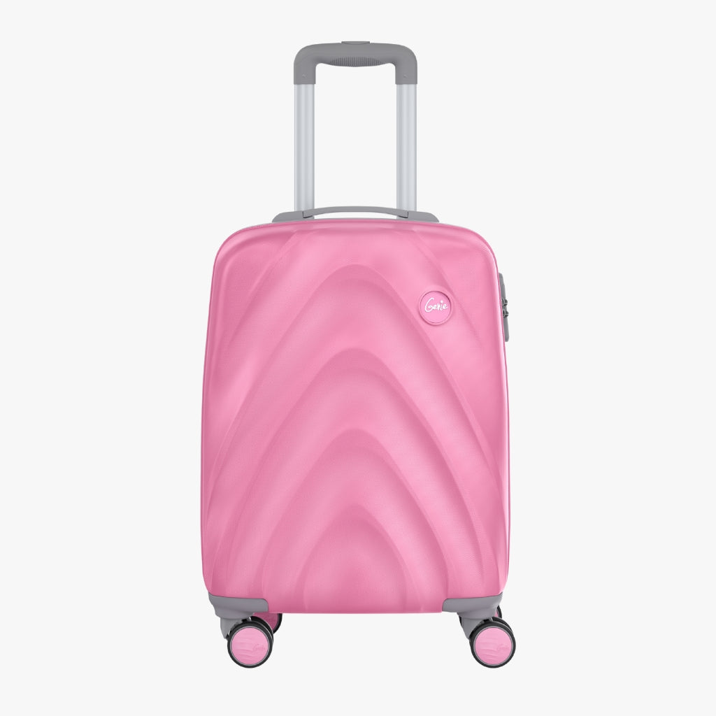 Genie Diana Bubblegum Pink Trolley Bag With Dual Wheels & Fixed Combination Lock