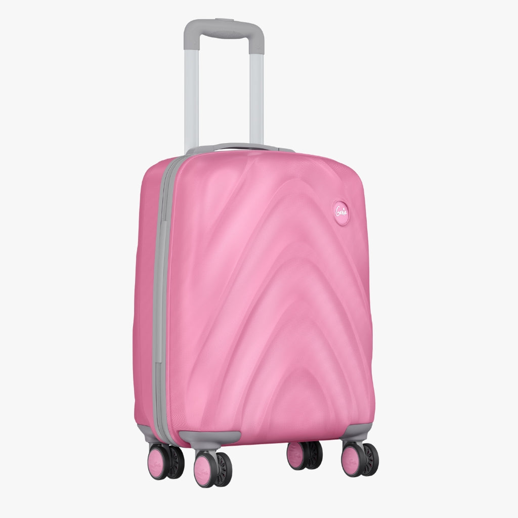 Genie Diana Bubblegum Pink Trolley Bag With Dual Wheels & Fixed Combination Lock