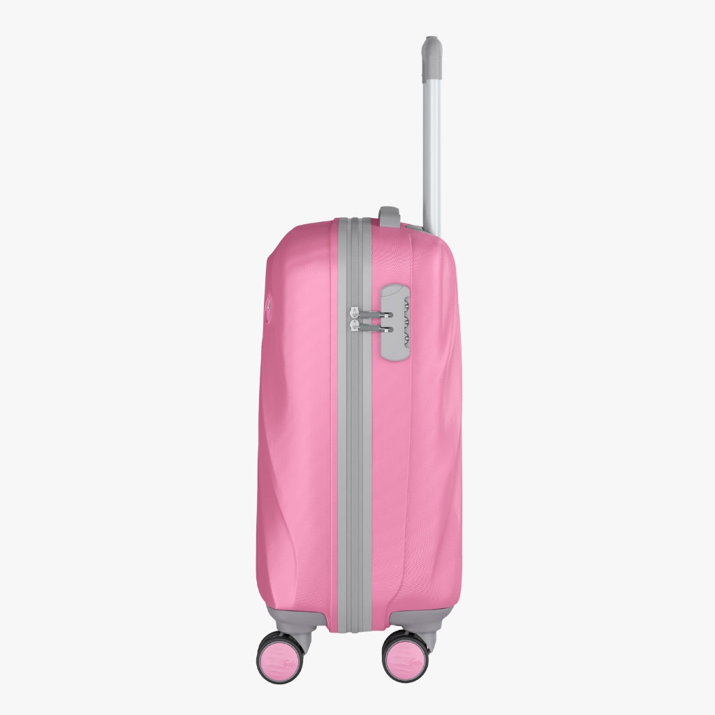 Genie Diana Bubblegum Pink Trolley Bag With Dual Wheels & Fixed Combination Lock