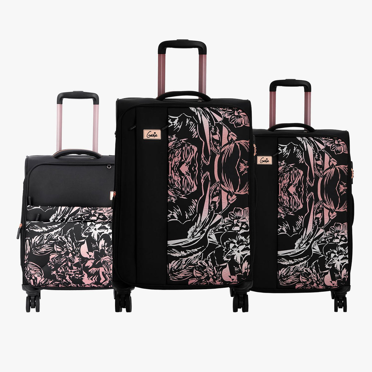 Hazel Black Combo Soft Luggage