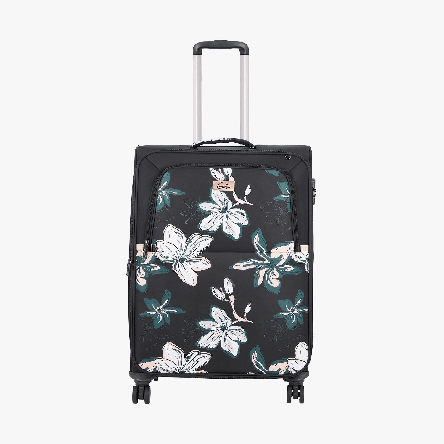 Genie Lily Black Trolley Bag With Dual Wheels & Fixed Combination Lock