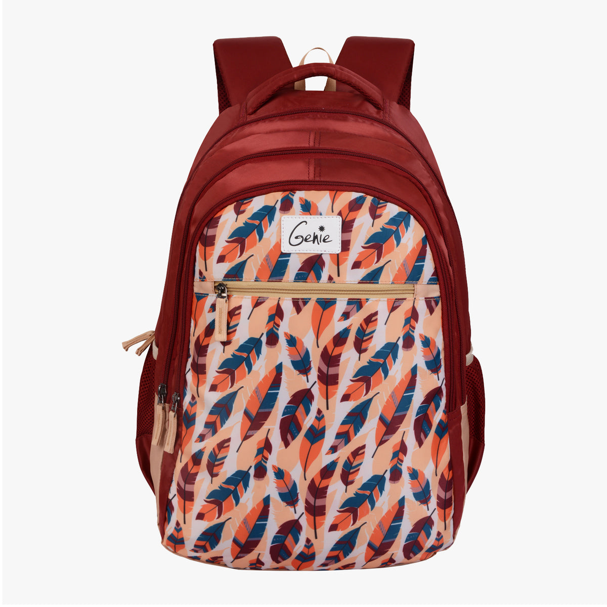 Genie Blush 36L Maroon School Backpack With Easy Access Pockets