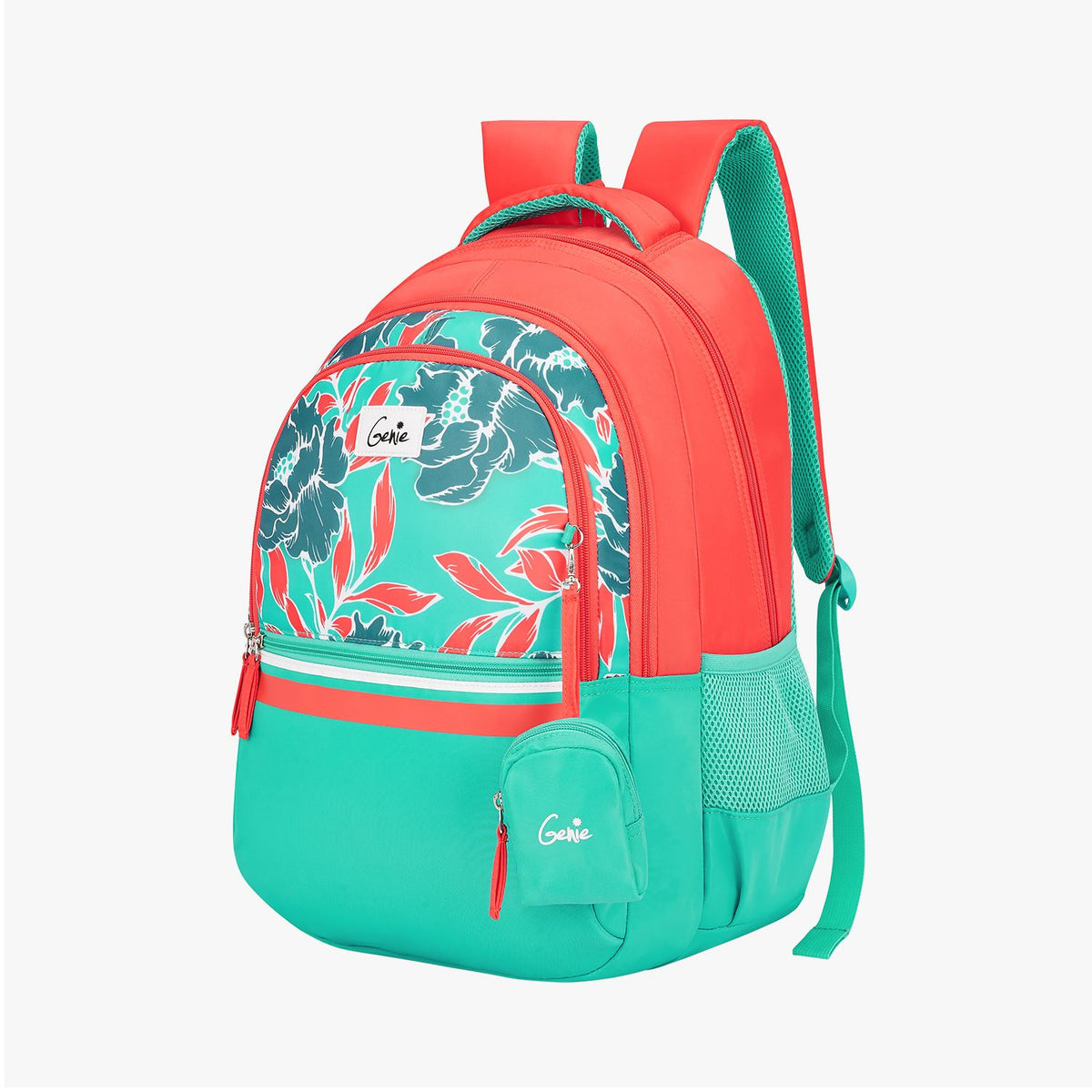 Genie Zoey 36L Coral Laptop Backpack With Laptop Sleeve