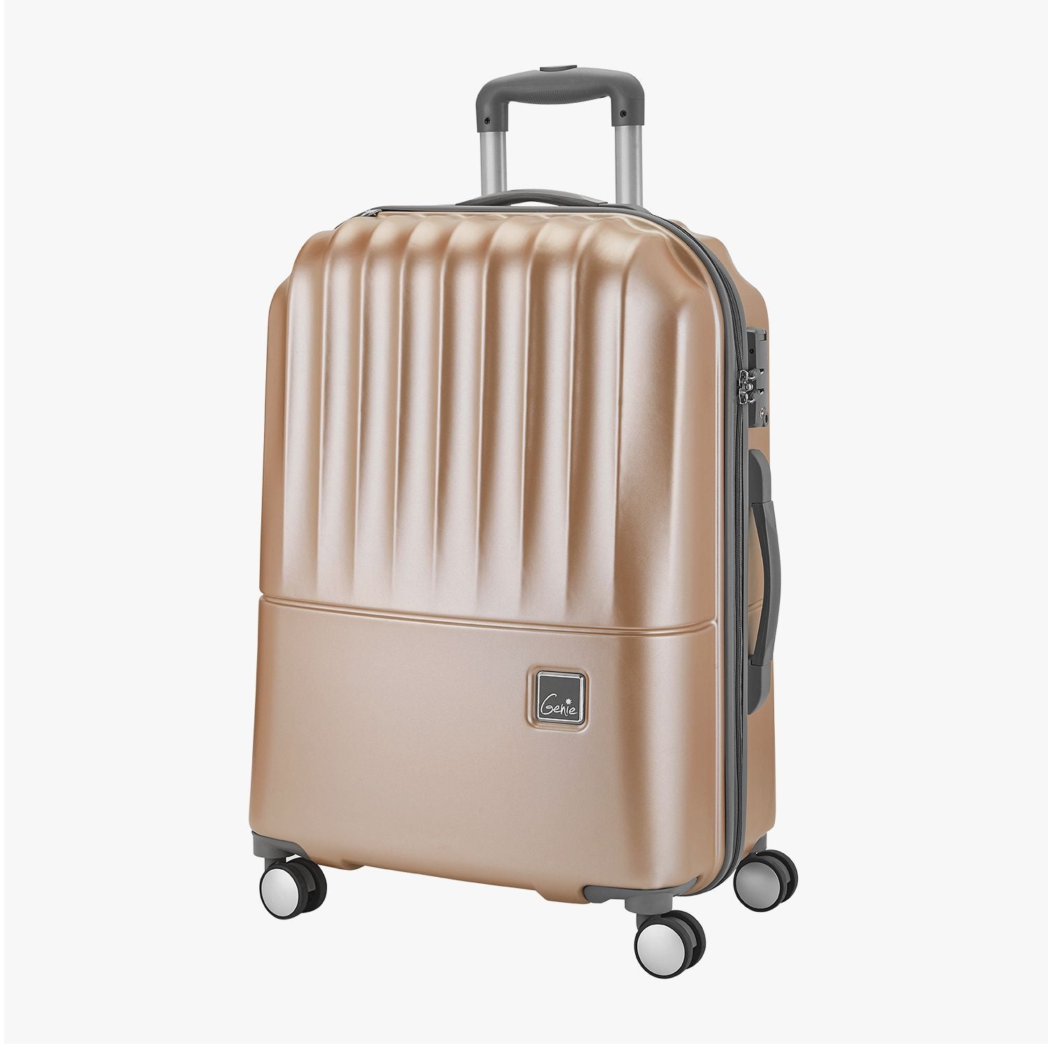 Genie Glam Gold Trolley Bag With Dual Wheels & TSA Lock