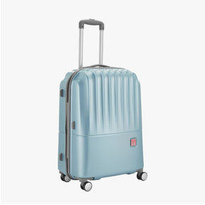 Genie Palm Pearl Blue Trolley Bag With Dual Wheels & Fixed Combination Lock