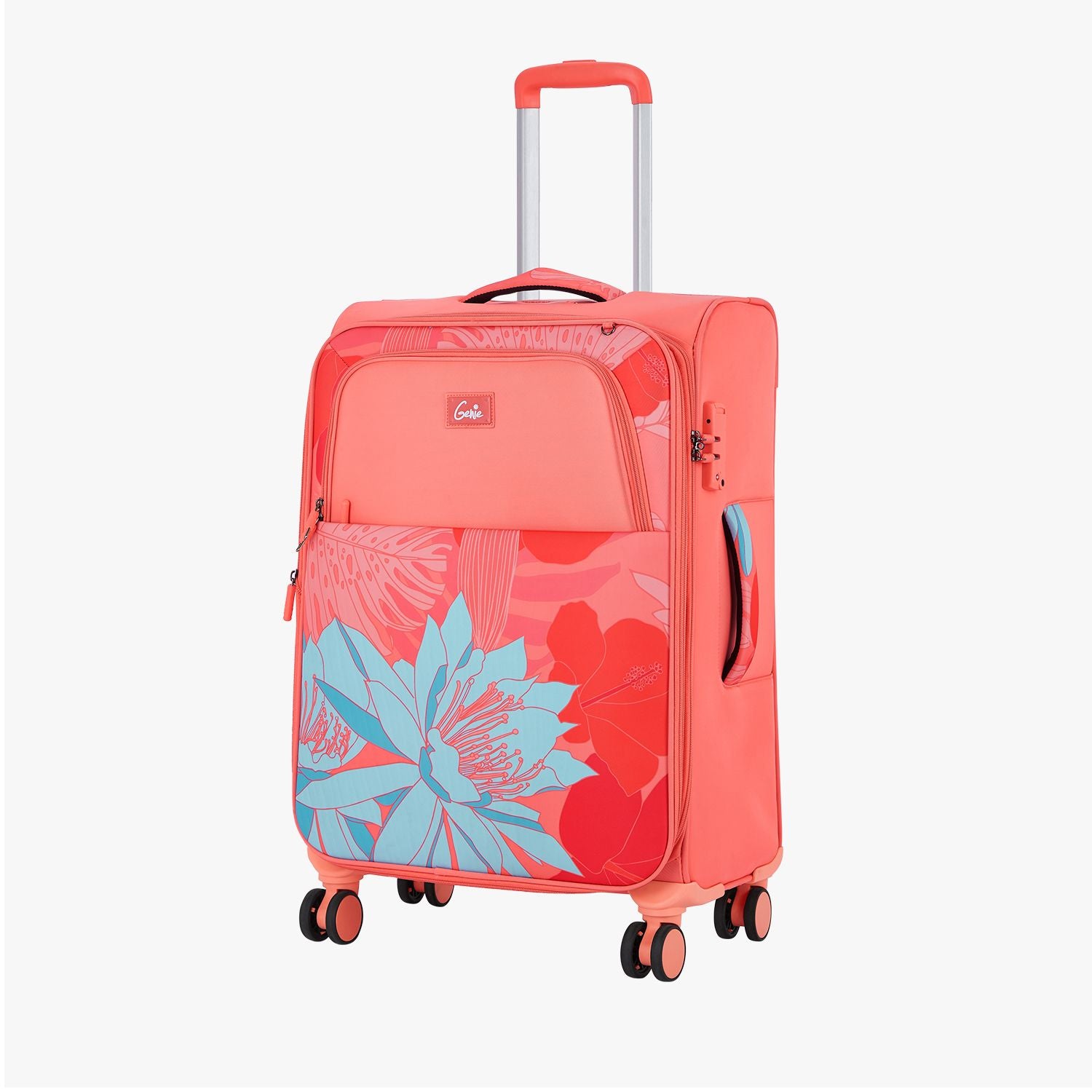 Buy Genie Bahamas Coral Trolley Bag With Dual Wheels Online