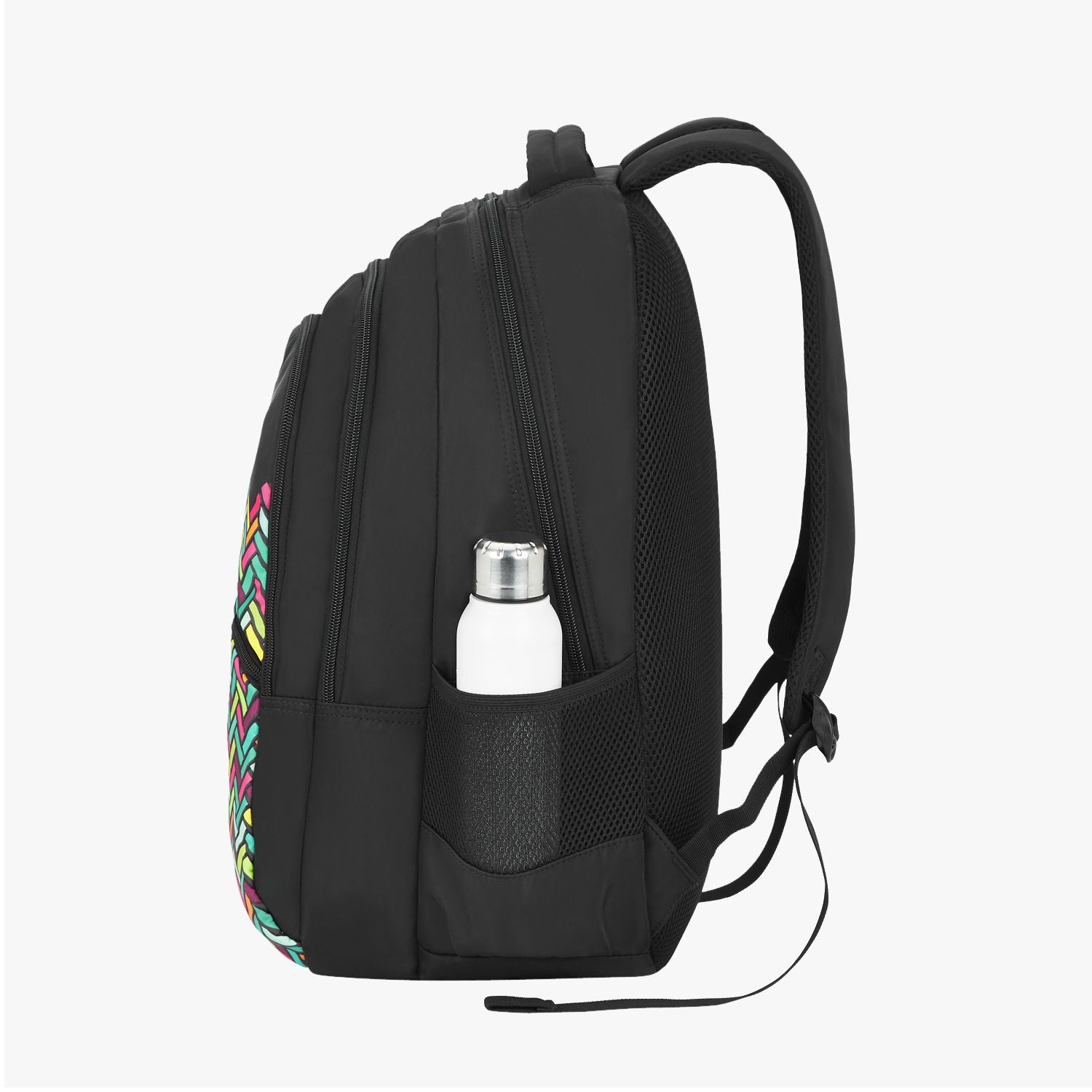 Genie Zim Zam 36L Black Laptop Backpack With Laptop Sleeve