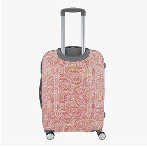 Genie Rose Pink Trolley Bag With Dual Wheels & Fixed Combination Lock