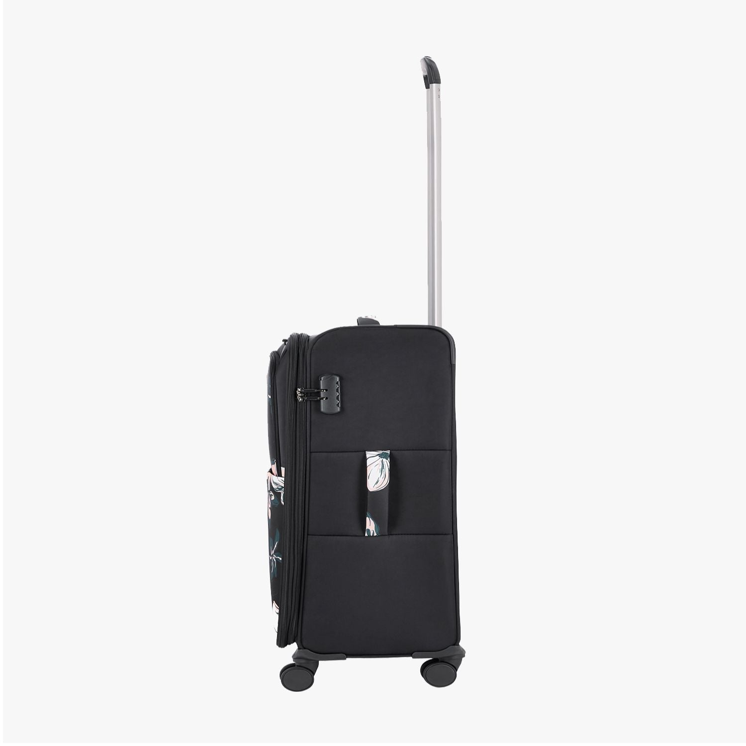 Genie Lily Black Trolley Bag With Dual Wheels & Fixed Combination Lock