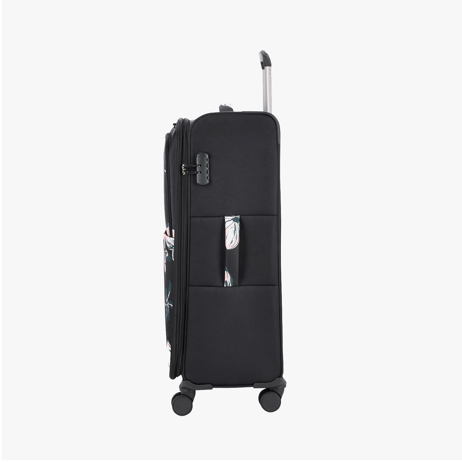 Genie Lily Black Trolley Bag With Dual Wheels & Fixed Combination Lock