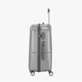 Genie Palm Silver Trolley Bag With Dual Wheels & Fixed Combination Lock