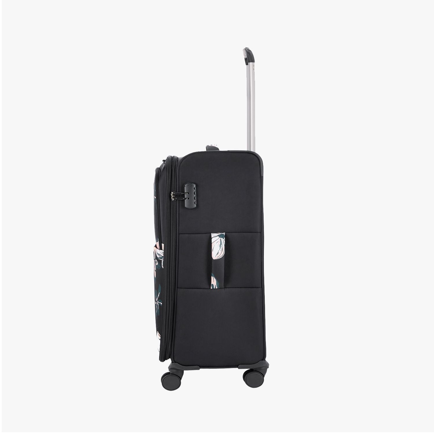 Genie Lily Black Trolley Bag With Dual Wheels & Fixed Combination Lock