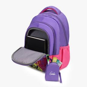 Genie Amore 20L Purple Kids Backpack With Comfortable Padding