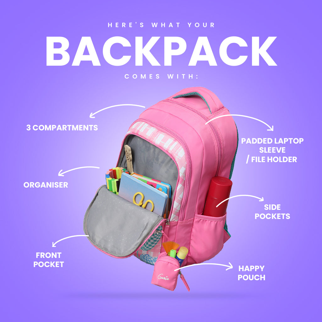 Chloe School Backpack - Pink