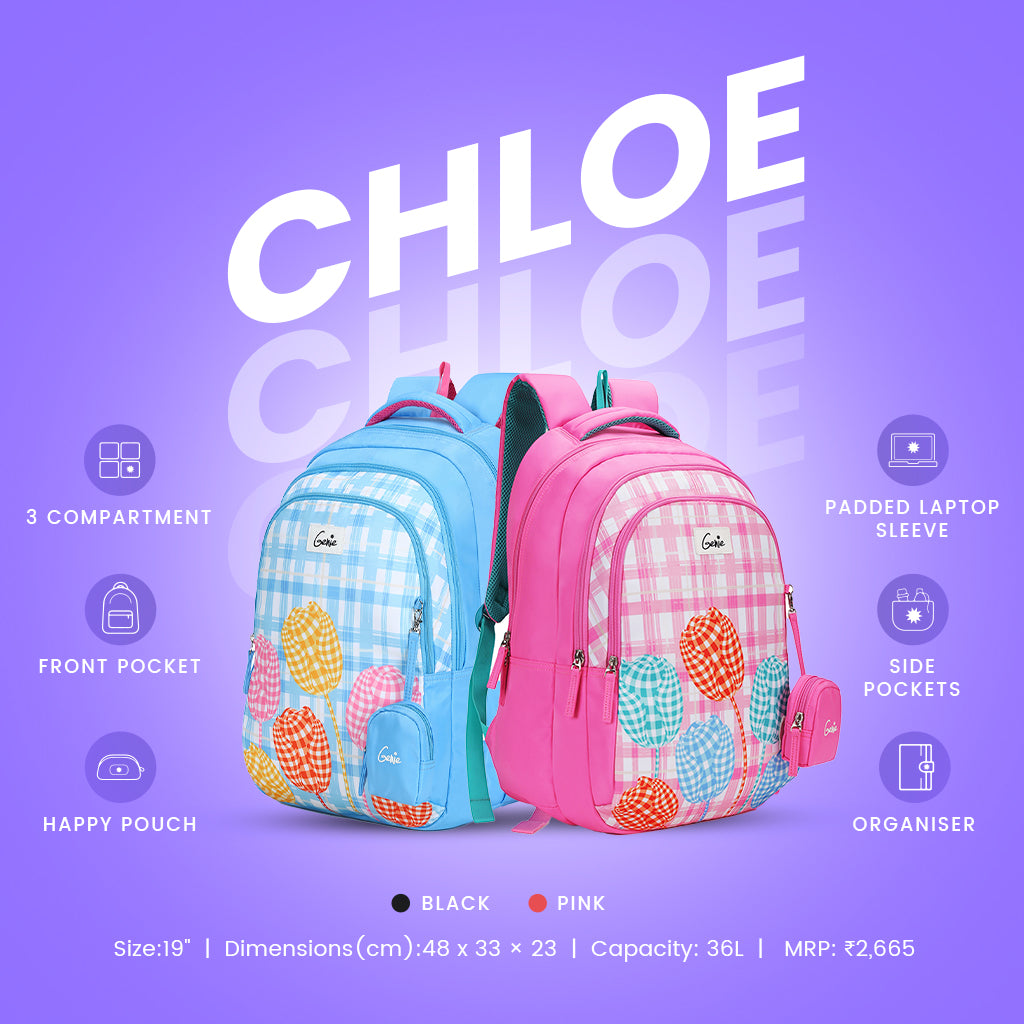 Chloe School Backpack - Pink