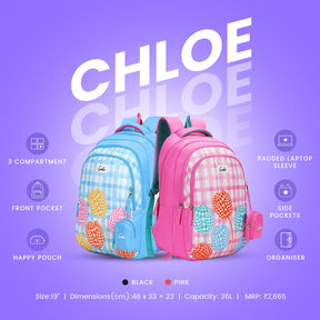 Chloe School Backpack - Pink