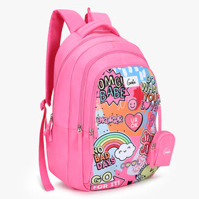 Genie Cool 36L Pink School Backpack With Premium Fabric
