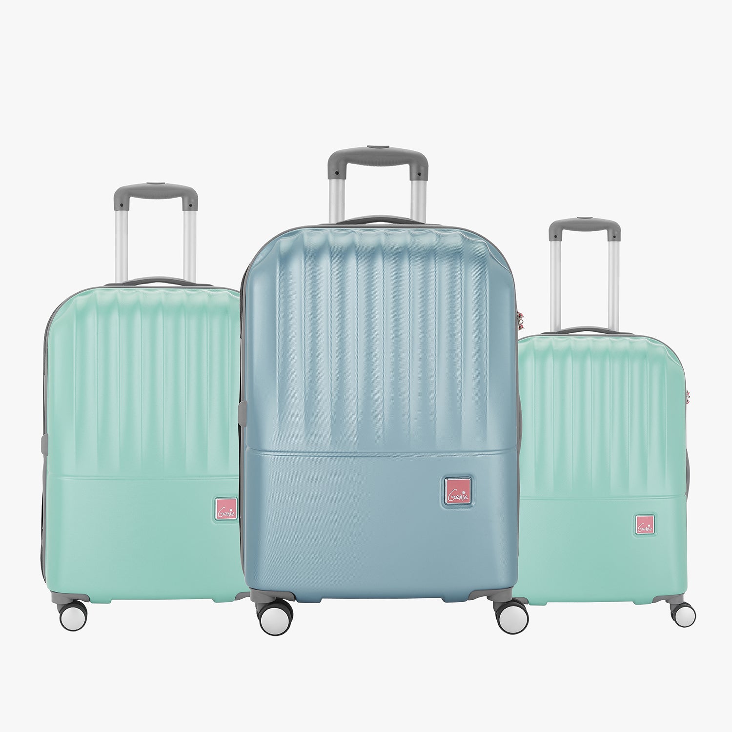 Genie Palm Set of 3 Trolley Bags With Dual Wheels