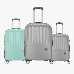 Genie Palm Set of 3 Trolley Bags With Dual Wheels