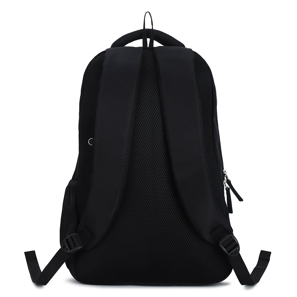Genie Evelyn 19 Inch 36L Black School Backpack With Premium Fabric