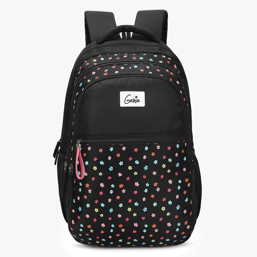 Genie Flair 36L Black Laptop Backpack With Laptop Sleeve