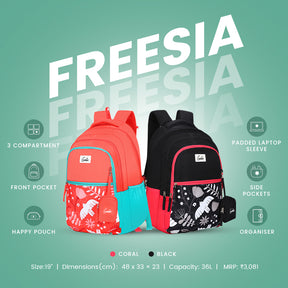 Freesia Laptop Backpack - Coral