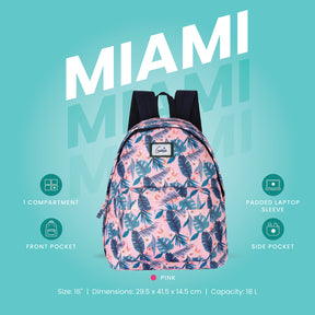 Miami Casual Backpack - Pink