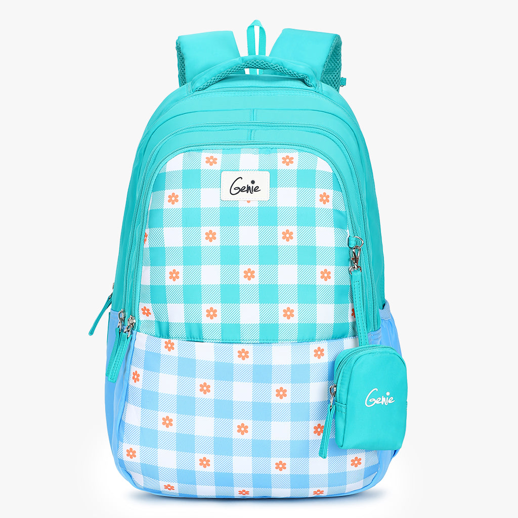 Genie Grace 36L Teal Laptop Backpack With Laptop Sleeve