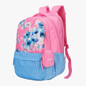 Daisy Laptop and Raincover Backpack - Pink