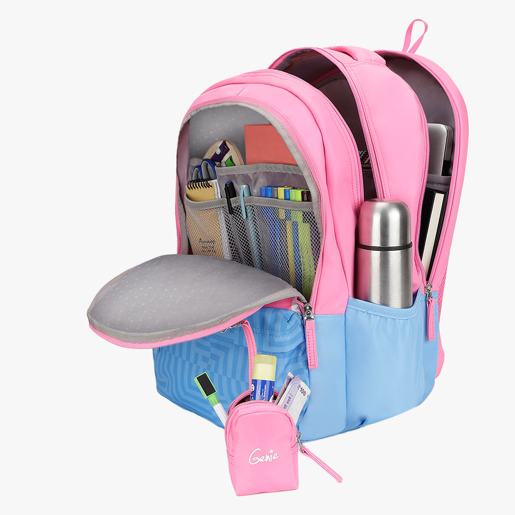 Daisy Laptop and Raincover Backpack - Pink