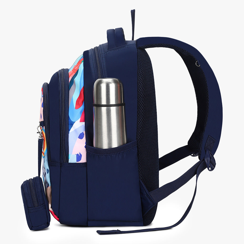 Genie Jane 20L Navy Blue Kids Backpack With Comfortable Padding