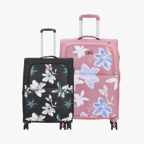 Genie Lily Set of 2 Small & Medium Trolley Bags With Dual Wheels & Fixed Combination Lock