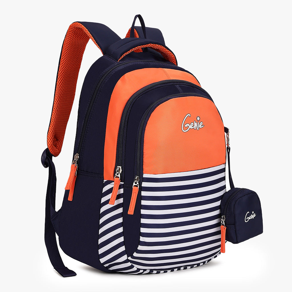 Genie Nautical Plus 27L Orange Juniors Backpack With Easy Access Pockets