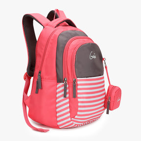 Genie Nauticalplus 27L Pink School Backpack With Easy Access Pockets