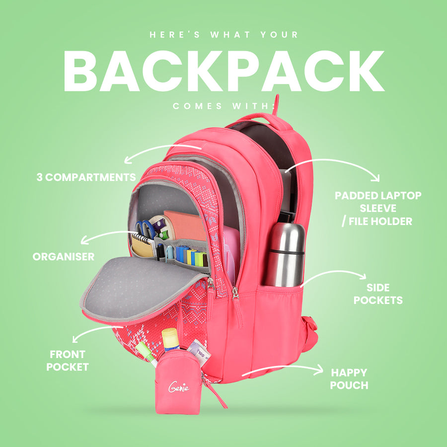 Nova Pink Laptop Bag for women in India - Genie