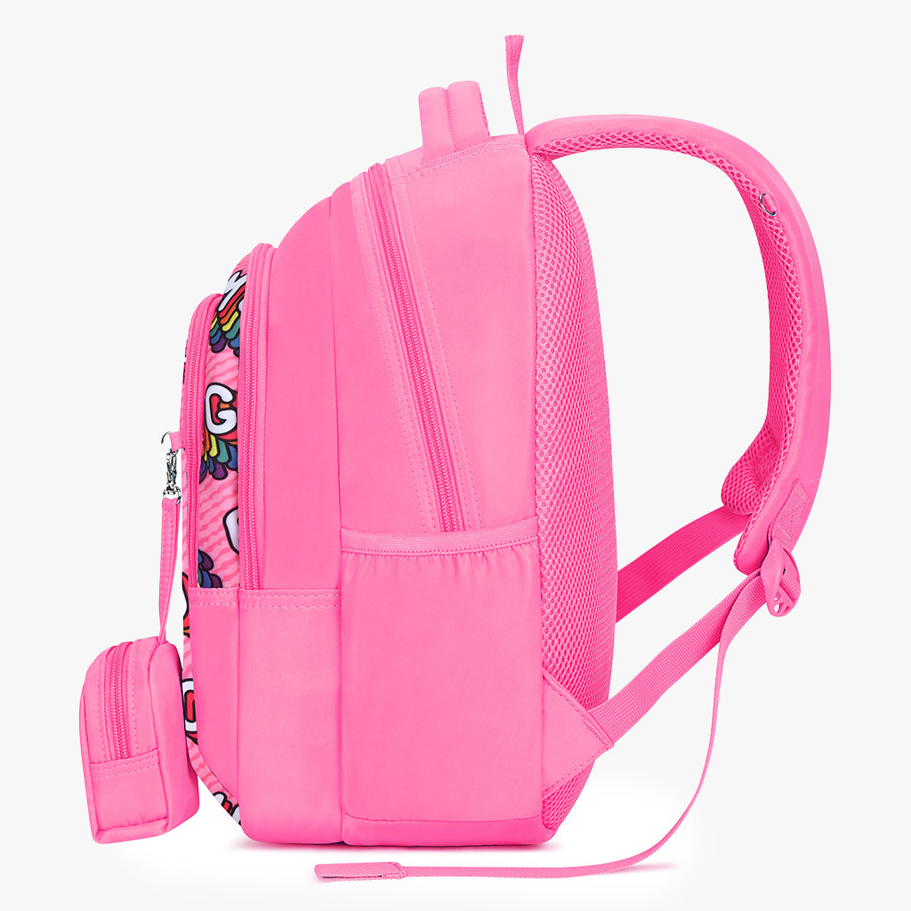 Genie OMG 20L Pink Kids Backpack With Comfortable Padding