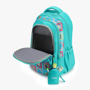 Genie Paige 36L Teal School Backpack With Premium Fabric
