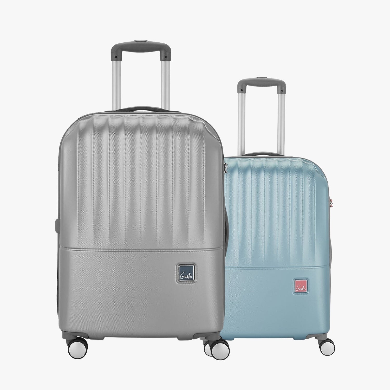 Genie Palm Set of 2 Spearmint Small & Medium Trolley Bags With Dual Wheels