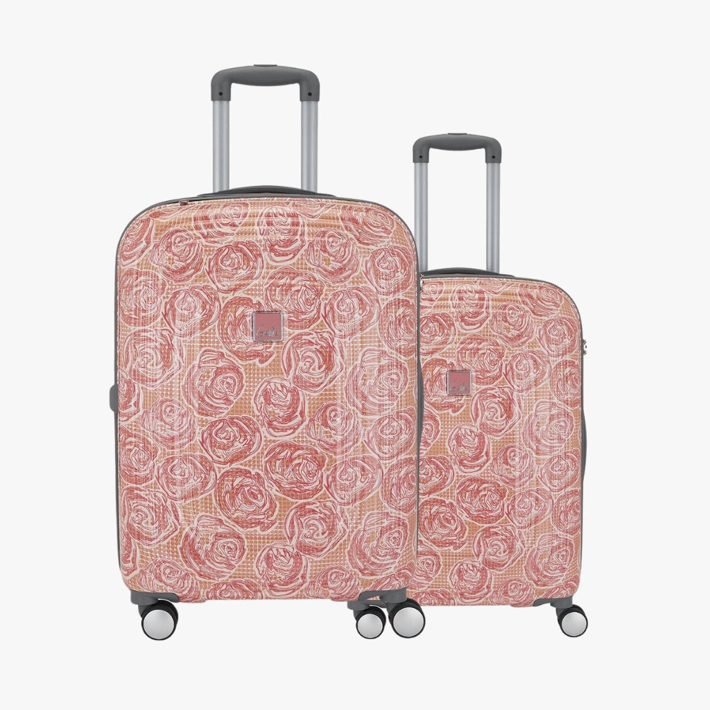 Rose Small and Medium Hard Luggage Combo Set