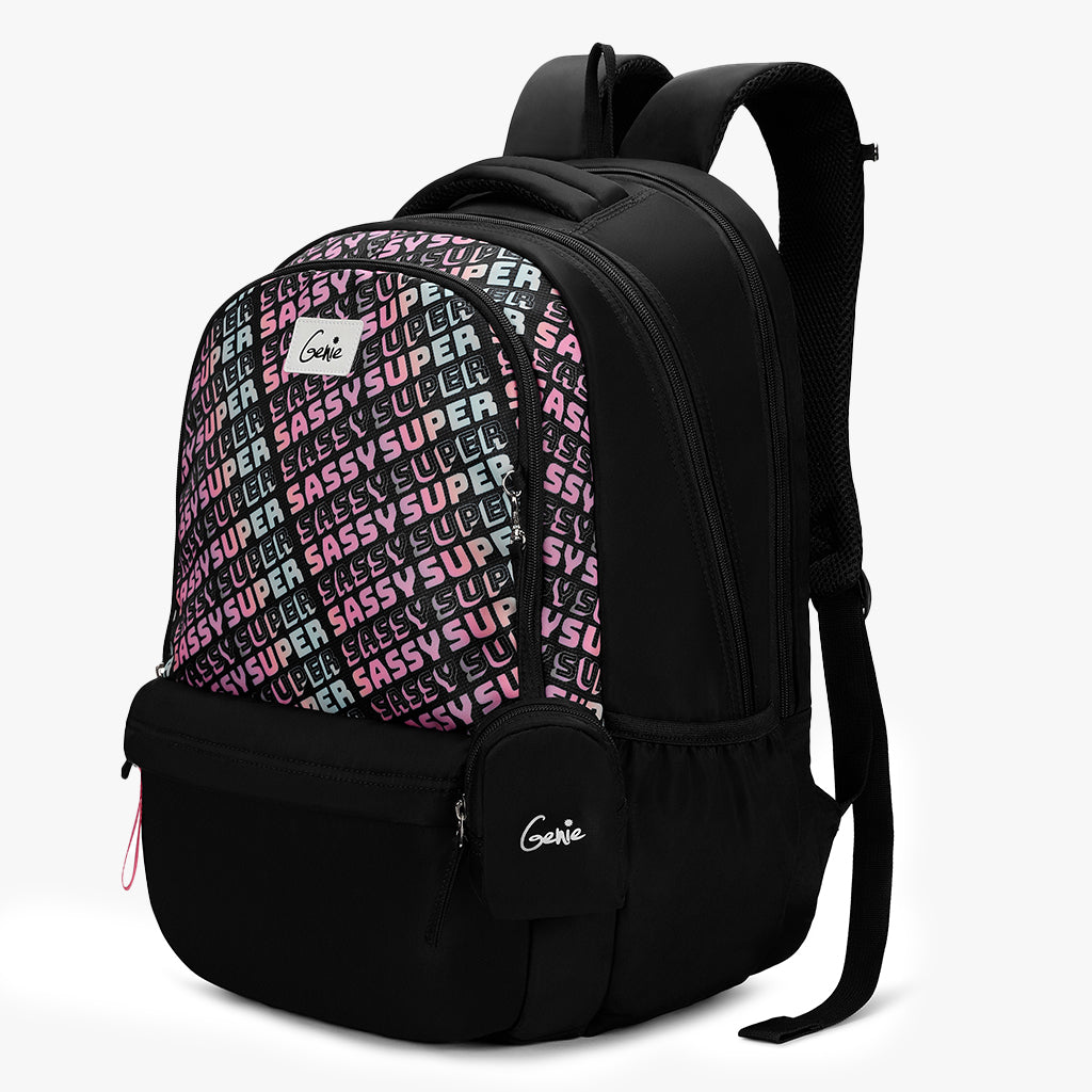 Sass Laptop and Raincover Backpack - Black