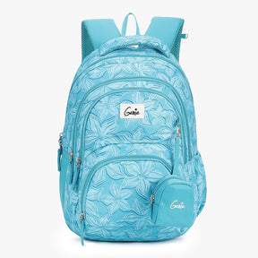 Genie Spring 27L Blue School Backpack With Easy access Pockets