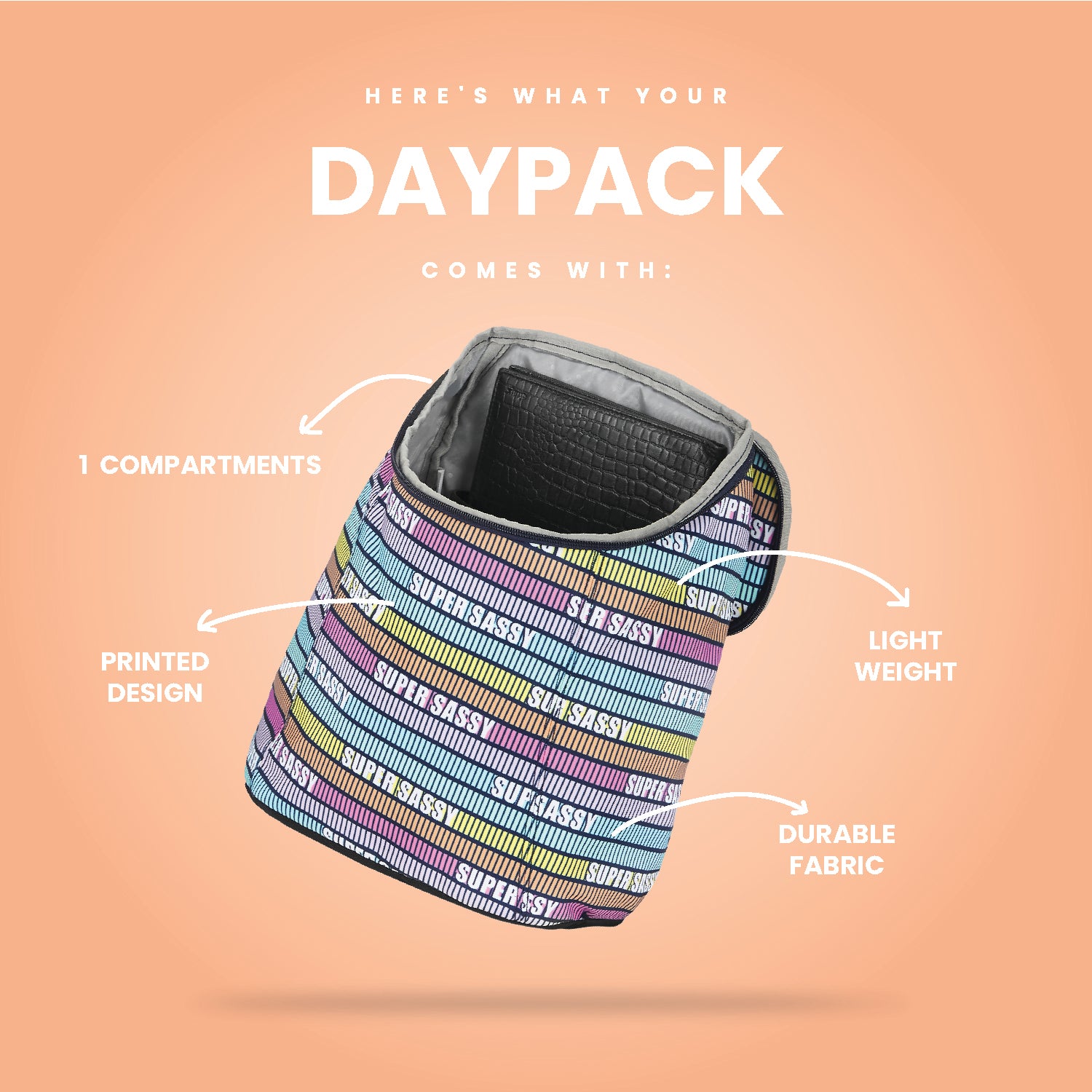 Super Sassy Small Daypack - Multicolor