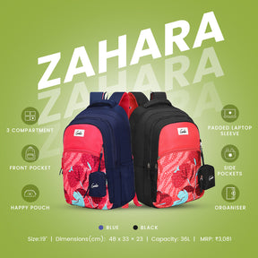 Zahra Laptop Backpack - Black