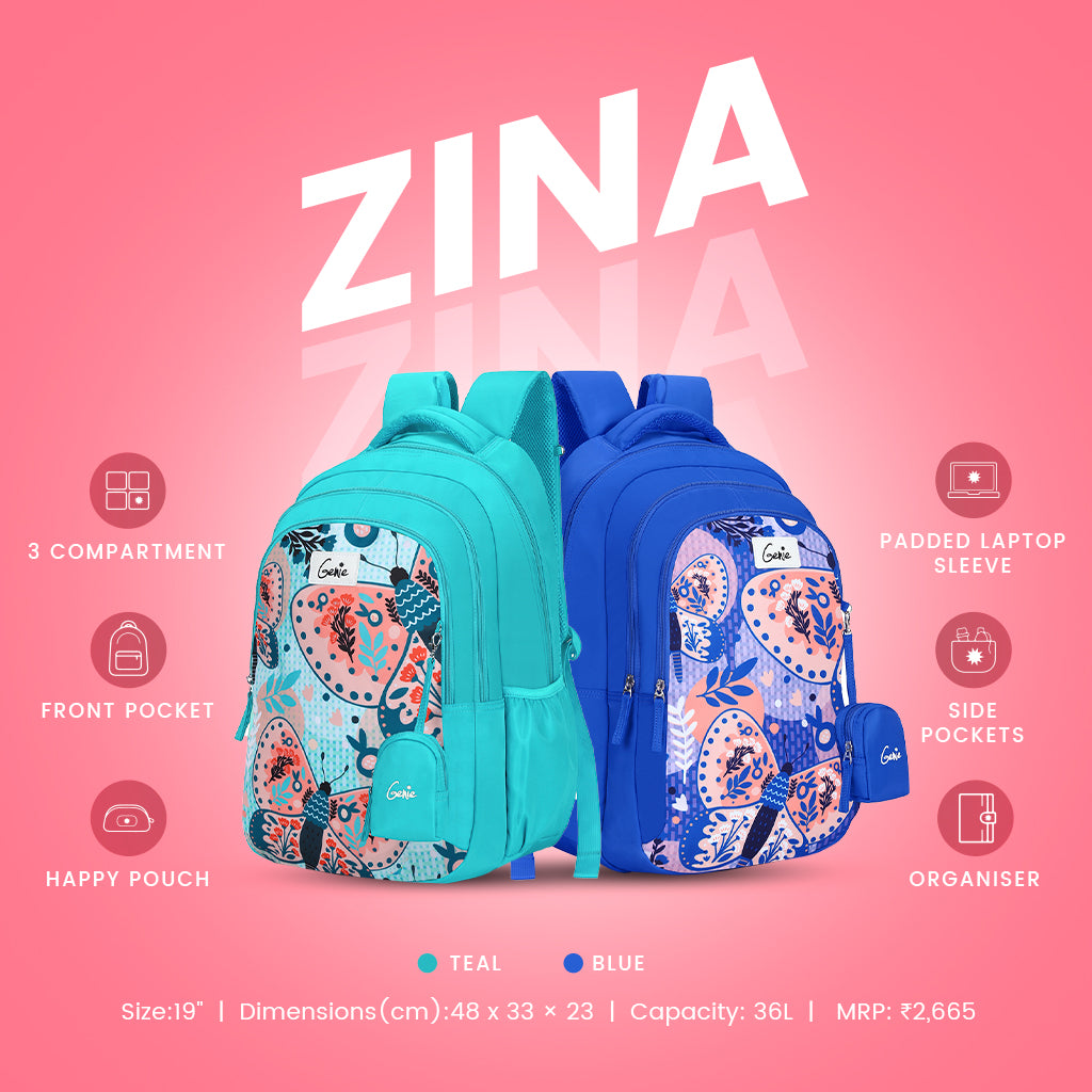 Zina School Backpack - Teal