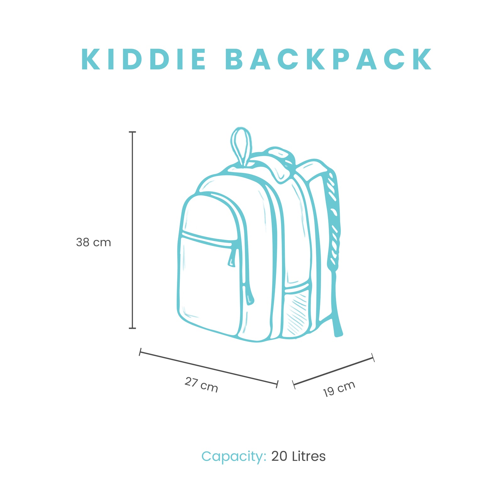 Buy Genie OMG 20L Blue Kids Backpack Online